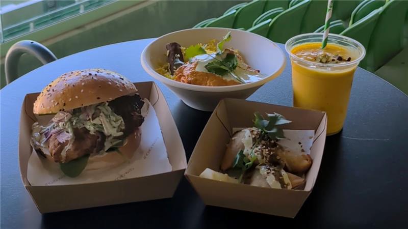 Food and drink on display at AAMI Park.
