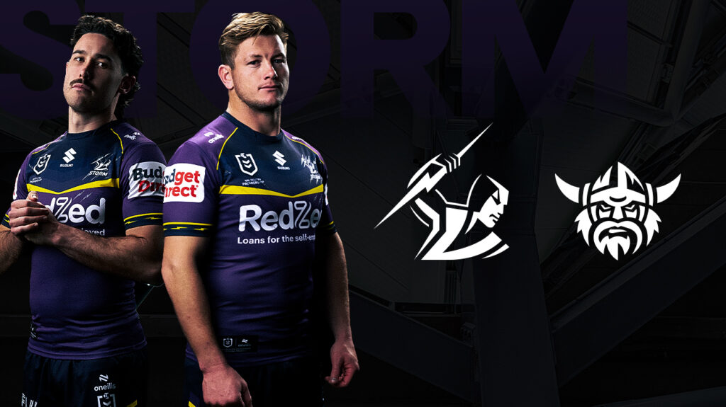 Melbourne Storm and Canberra Raiders logos