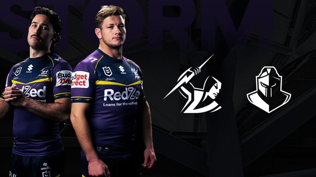 Melbourne Storm and Gold Coast Titans logos